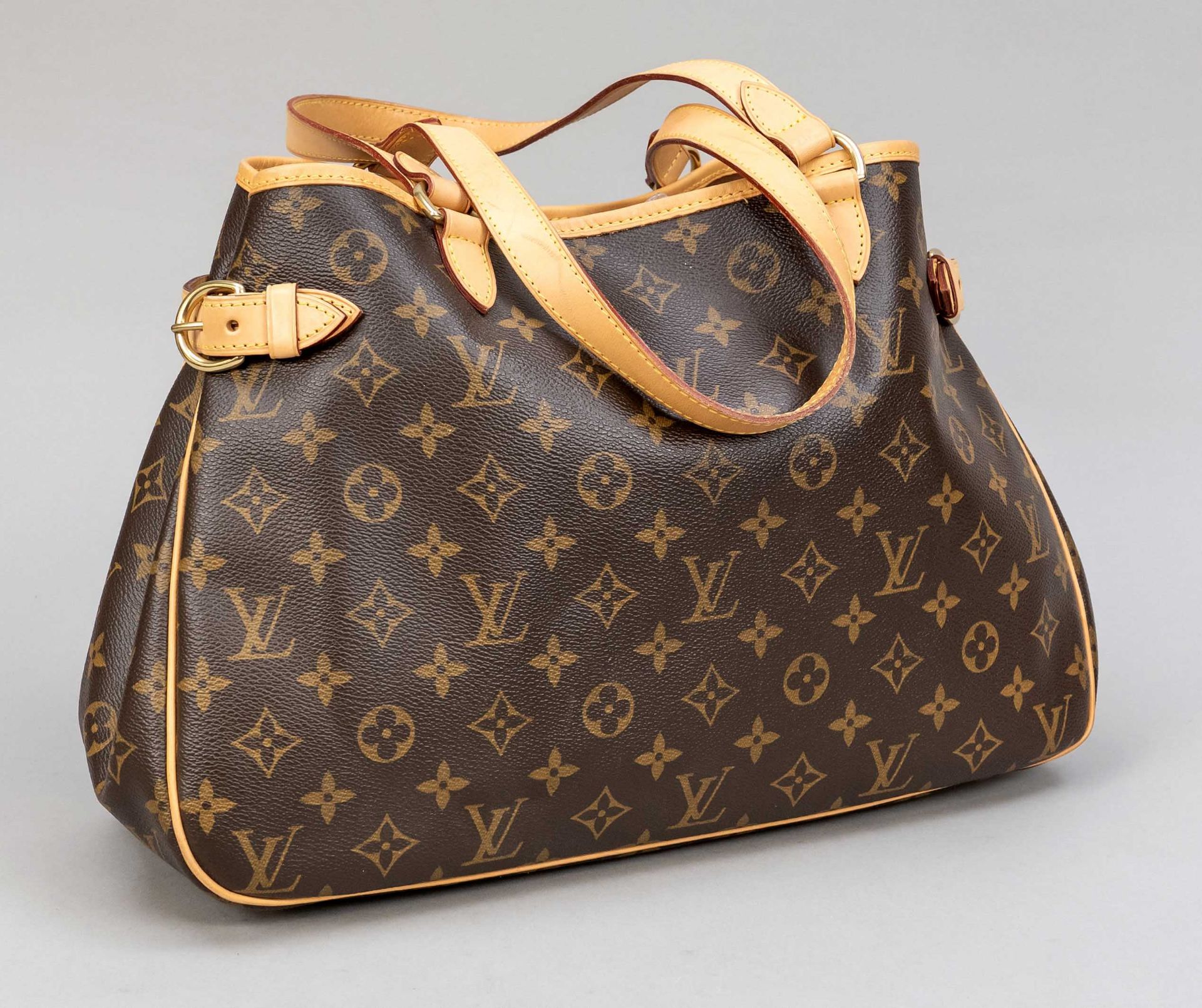 Louis Vuitton, Monogram Canvas Batignolles Horizontal Shoulder Bag, rubberized cotton canvas in