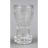 Logenglas, um 1900, 8-eckiger S