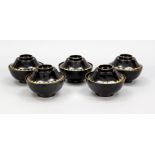 5 Ricebowls mit Deckel, Japan,