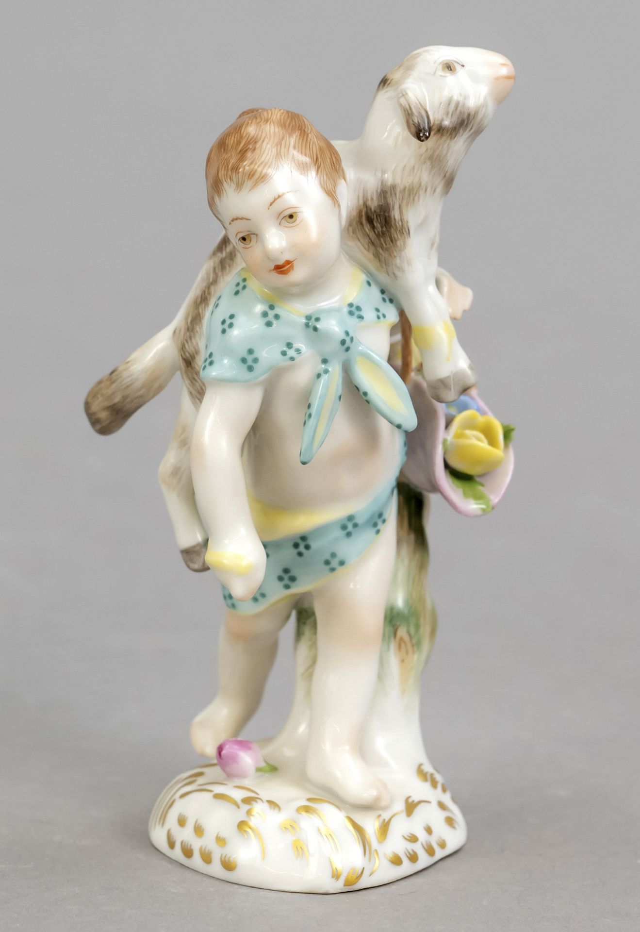 Allegory of Spring, KPM Berlin, mark 1962-1992, 1st choice, red imperial orb marks, design Friedrich