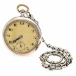 Herrentaschenuhr offen bicolor,