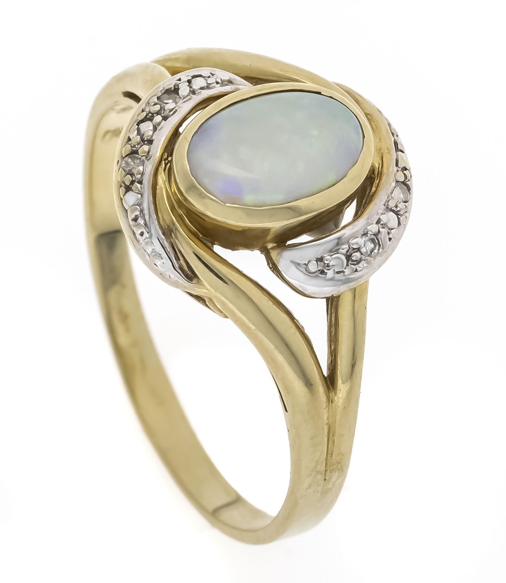 Opal-Diamant-Ring GG/WG 585/000