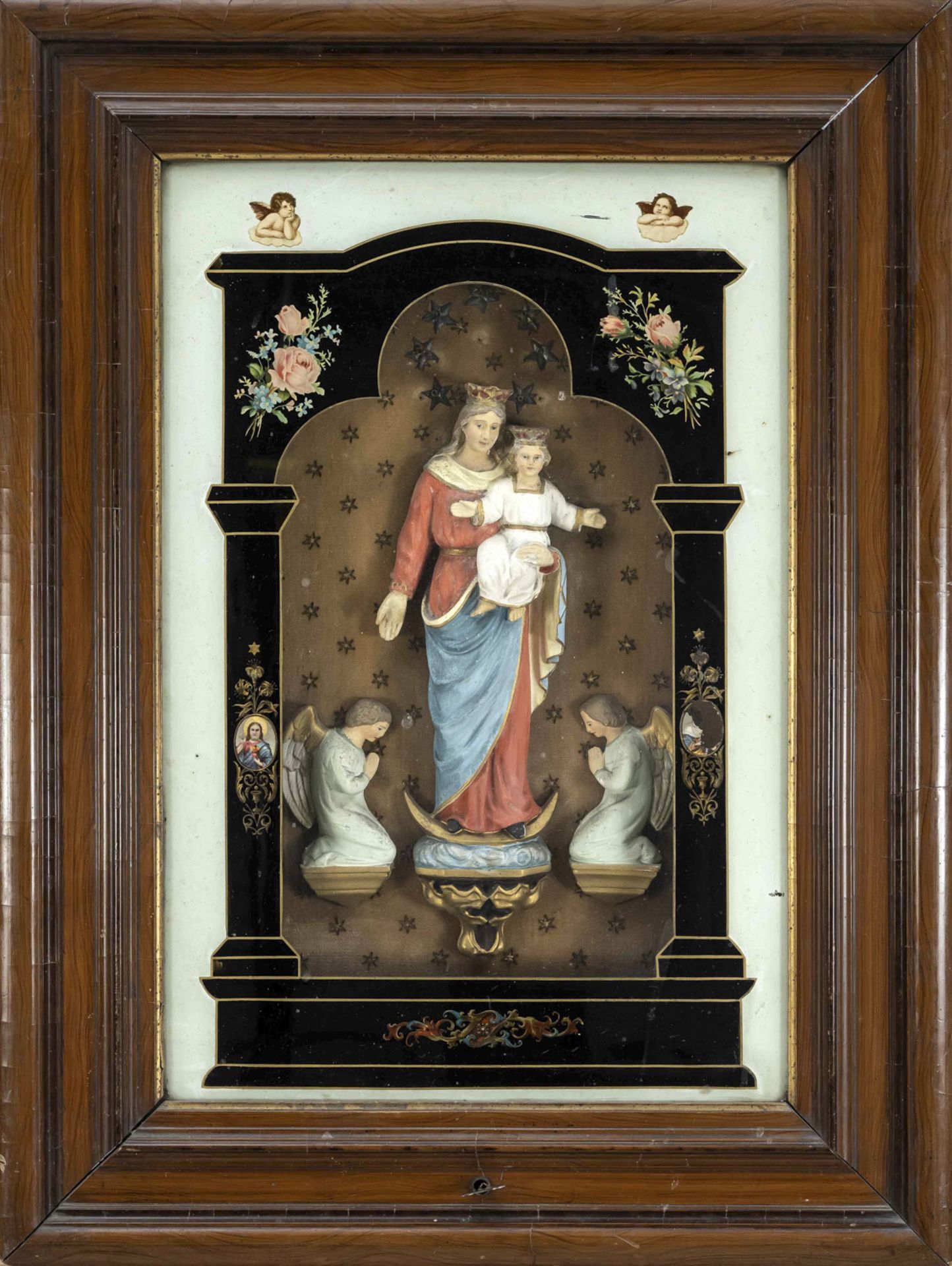 Heiligenbild mit Spieluhr, 1. H