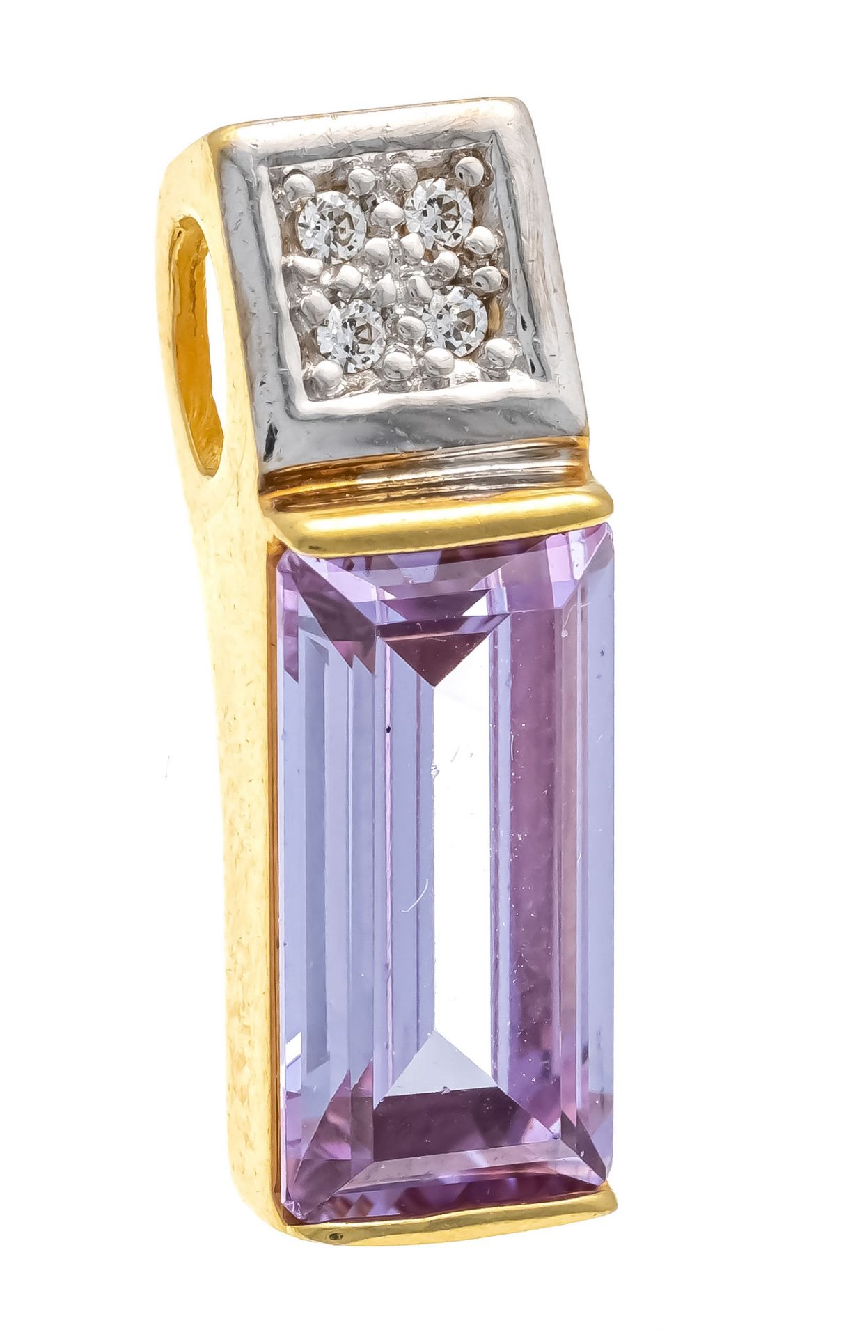 Amethyst-Brillant-Anhänger GG/ - Bild 3 aus 3