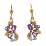 Amethyst-Diamant-Ohrringe GG 5