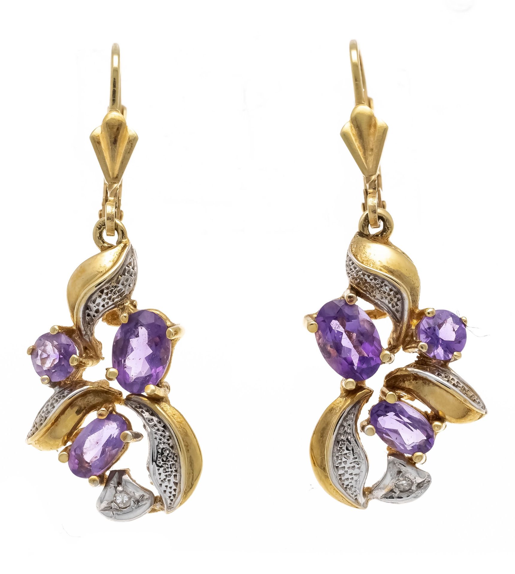 Amethyst-Diamant-Ohrringe GG 5