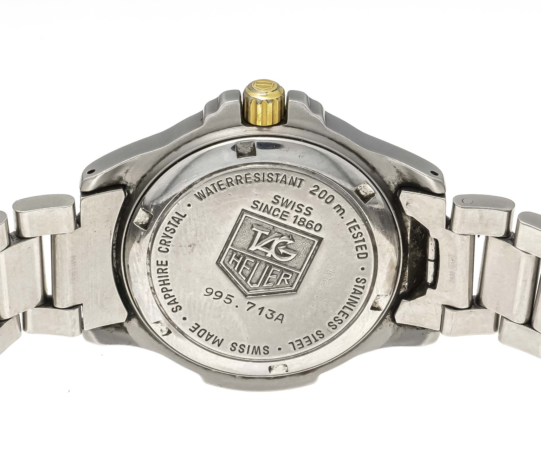 Tag Heuer men's quartz watch proffessionell, ref. 995.713A, steel/partially gold plated, screwed - Image 2 of 2