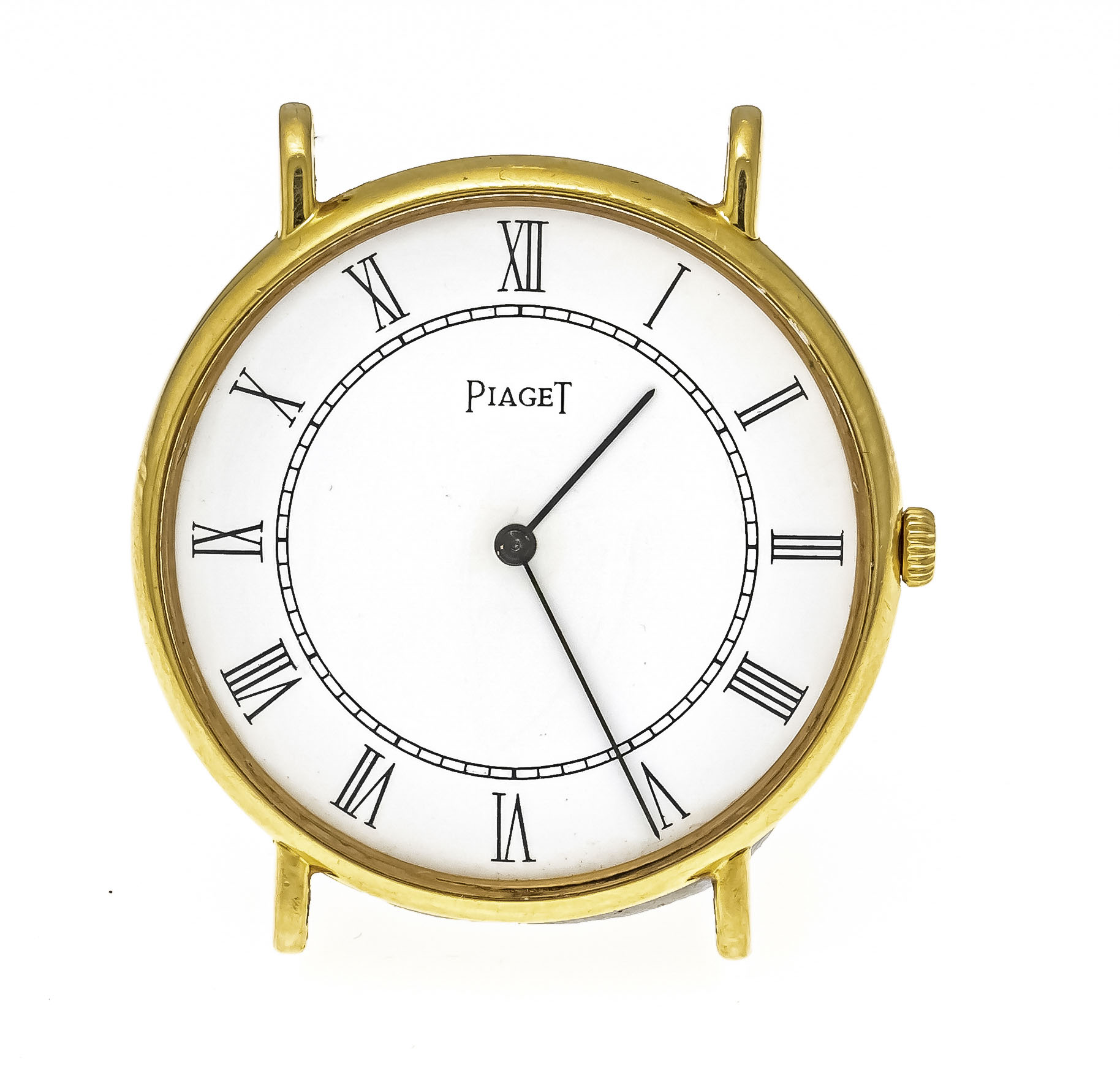 Piaget men's watch, circa 1990, ref. 9035N 555061, 750/000 GG, hand-wound calibre runs accurately,