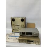 AKAI 4 TRACK STEREO TAPE DECK MODEL GX-747 WITH ORIGINAL INSTRUCTION MANUAL,