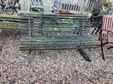 A ROLL BACK GARDEN BENCH FOR RESTORATION