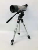 A LEICA APO-TELEVID 77 TELESCOPE ALONG WITH MANFROTTO TRIPOD