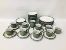 APPROX 39 PIECES OF DENBY REGENCY GREEN TABLEWARE