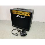 A MARSHALL MG 50 DFX GUITAR AMP & MARSHALL FOOT PEDAL - SOLD AS SEEN.