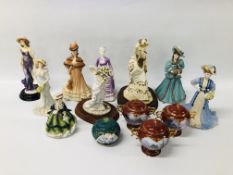 3 COALPORT DANBURY MINT COLLECTOR'S FIGURES FROM THE EDWARDIAN SEASONS COLLECTION TO INCLUDE EMILY