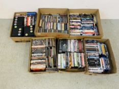 AN EXTENSIVE COLLECTION OF DVD'S AND CD'S