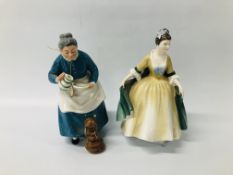 2 X ROYAL DOULTON FIGURINES TO INCLUDE ELEGANCE HN 2264 AND THE FAVOURITE HN 2249.