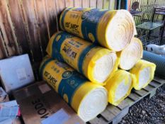 6 X ROLLS ISOVER 100MM PARTY ROLL INSULATION