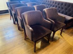 8 X UPHOLSTERED CLUB CHAIRS (TRADE ONLY)