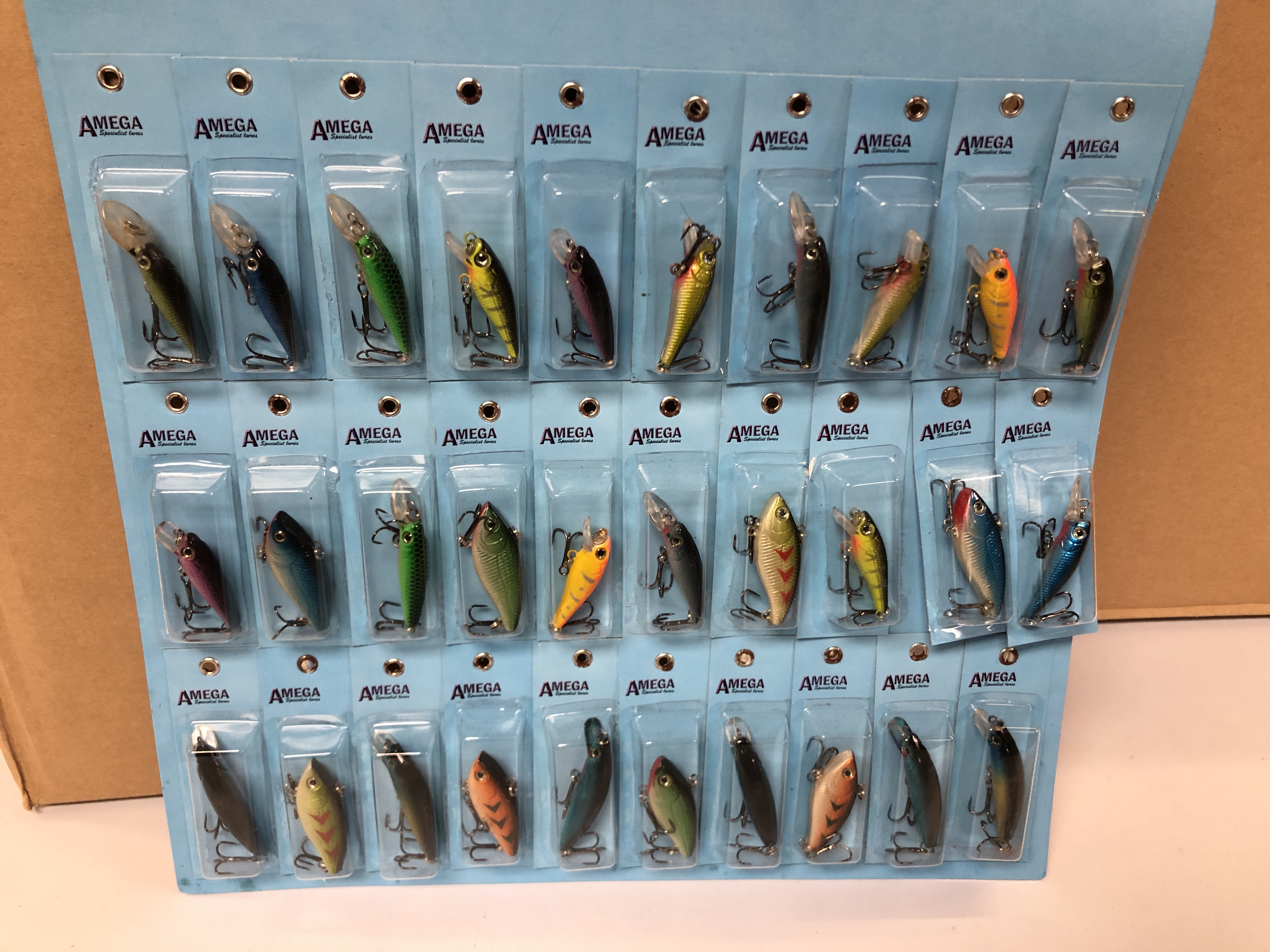24 AS NEW SHOP DISPLAY BOARDS EACH CONTAINING 30 INDIVIDUAL AMEGA SPECIALIST LURES - Image 2 of 2