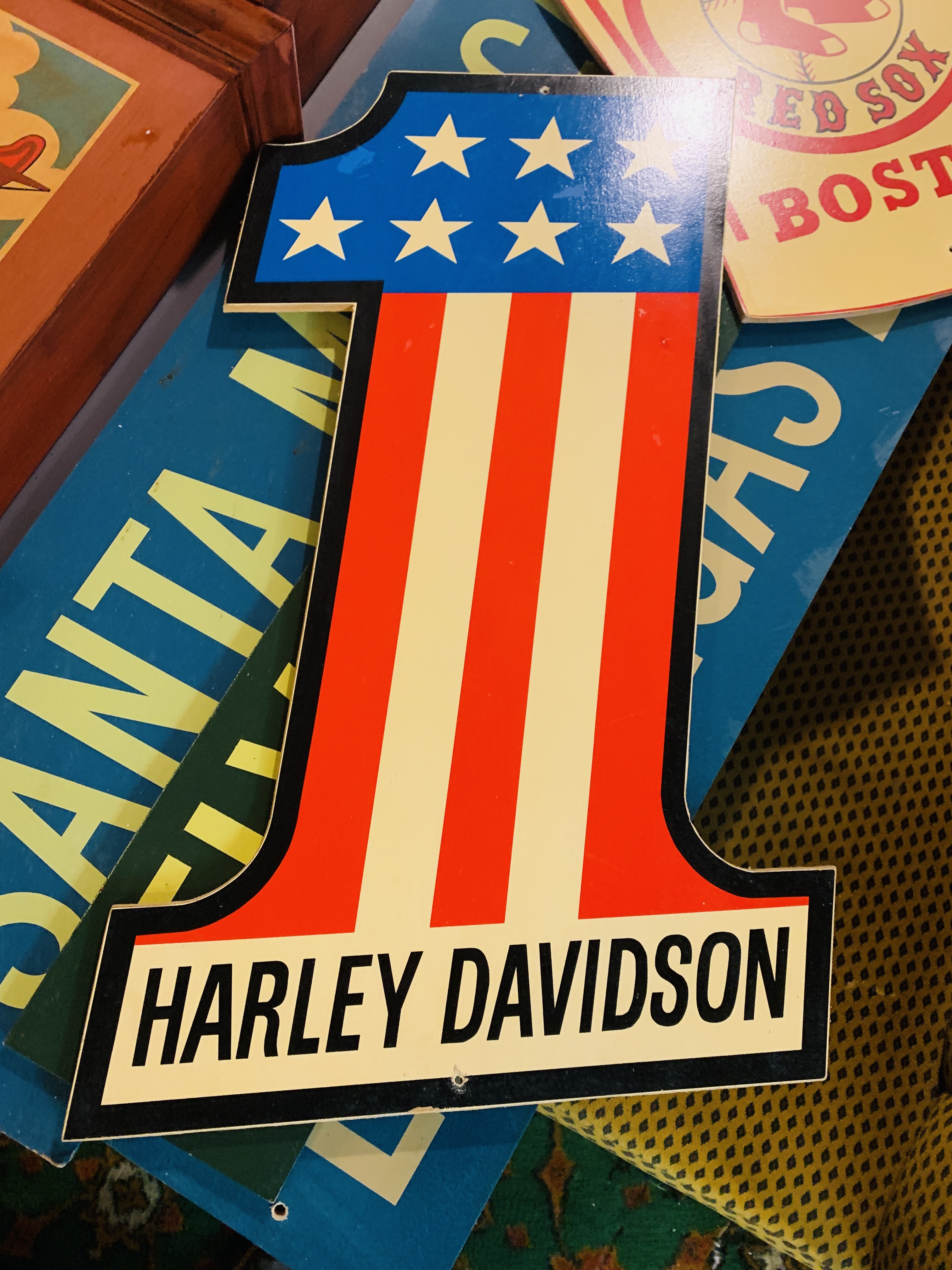 A COLLECTION OF REPRODUCTION ADVERTISING TO INCLUDE HARLEY DAVIDSON, BOSTON REDSOX, - Image 3 of 7