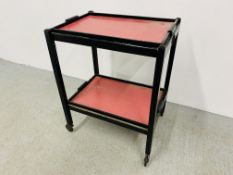 A TWO-TIER FOLDING DRINKS TROLLEY