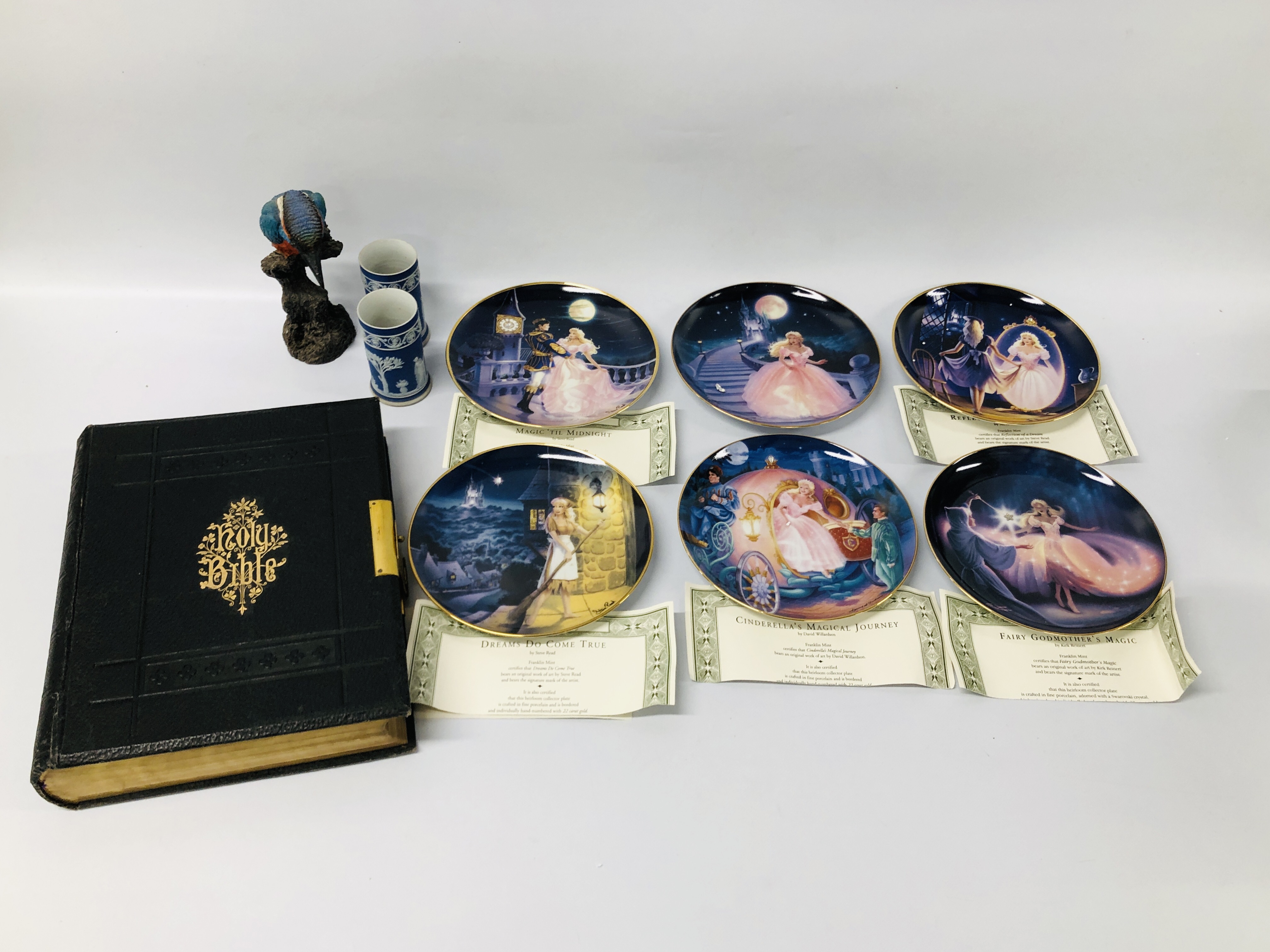 6 X FRANKLIN MINT LIMITED EDITION FAIRY DESIGN COLLECTORS PLATES,