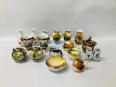 A COLLECTION OF NORITAKE VASES, BOWLS, JUGS ETC.