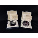 2 X CAITHNESS LIMITED EDITION GLASS PAPERWEIGHTS COMPRISING MAROONED 88 / 3000,