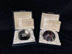 2 X CAITHNESS LIMITED EDITION GLASS PAPERWEIGHTS COMPRISING MAROONED 88 / 3000,