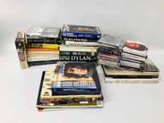 A COLLECTION OF BOB DYLAN RECORDS, BOOKS, CD'S,