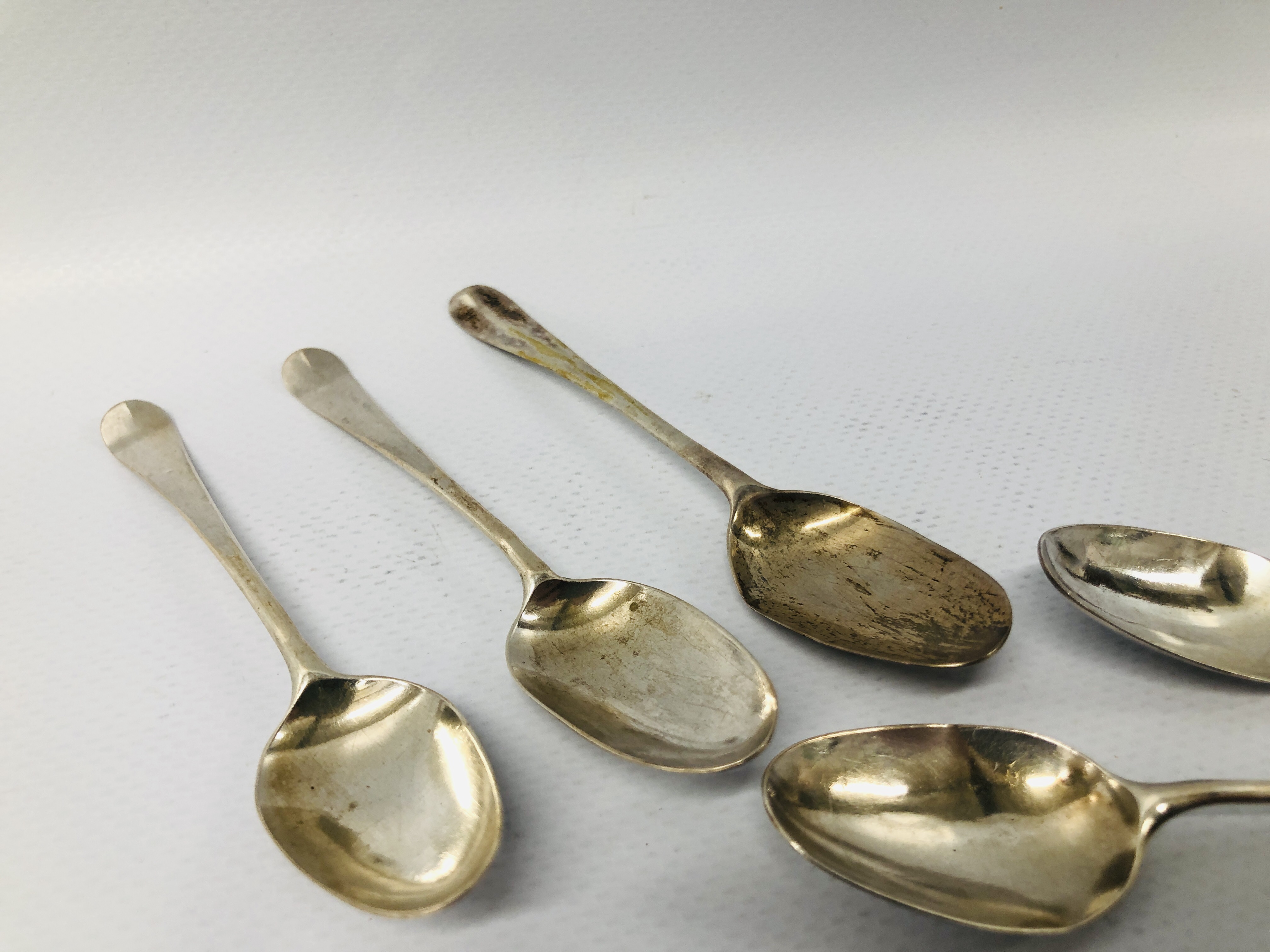 6 SILVER COFFEE SPOONS VARIOUS MAKERS AND DATES, - Image 4 of 11