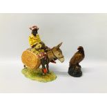 BESWICK "SUSIE JAMAICA" FIGURE ALONG WITH A MINIATURE BESWICK BENEAGLES WHISKY DECANTER (EMPTY)