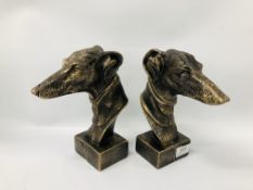 (R) 2 CAST GREYHOUND HEADS