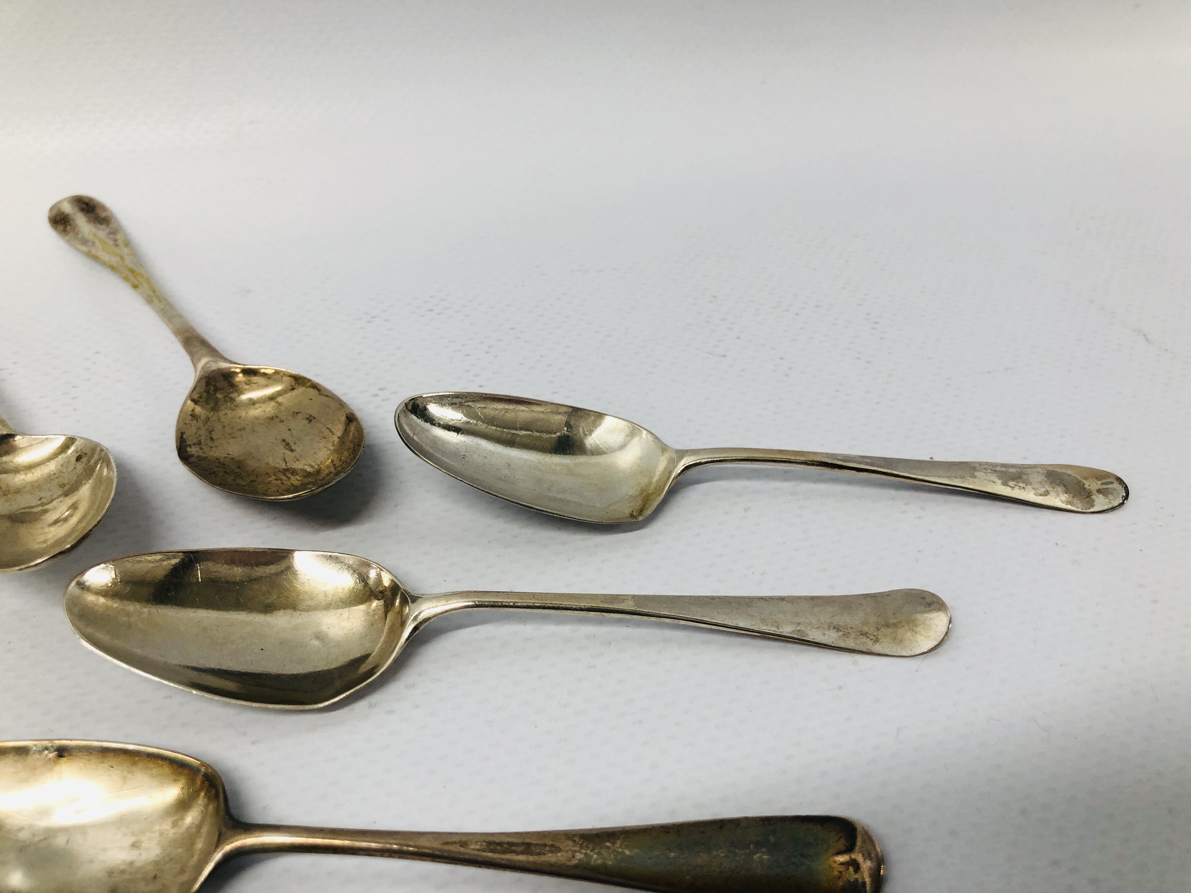 6 SILVER COFFEE SPOONS VARIOUS MAKERS AND DATES, - Image 3 of 11