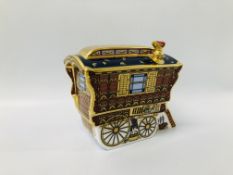 ROYAL CROWN DERBY LIMITED EDITION PAPERWEIGHT 427/1250 "THE LEDGE WAGON" (GOLD STOPPER).