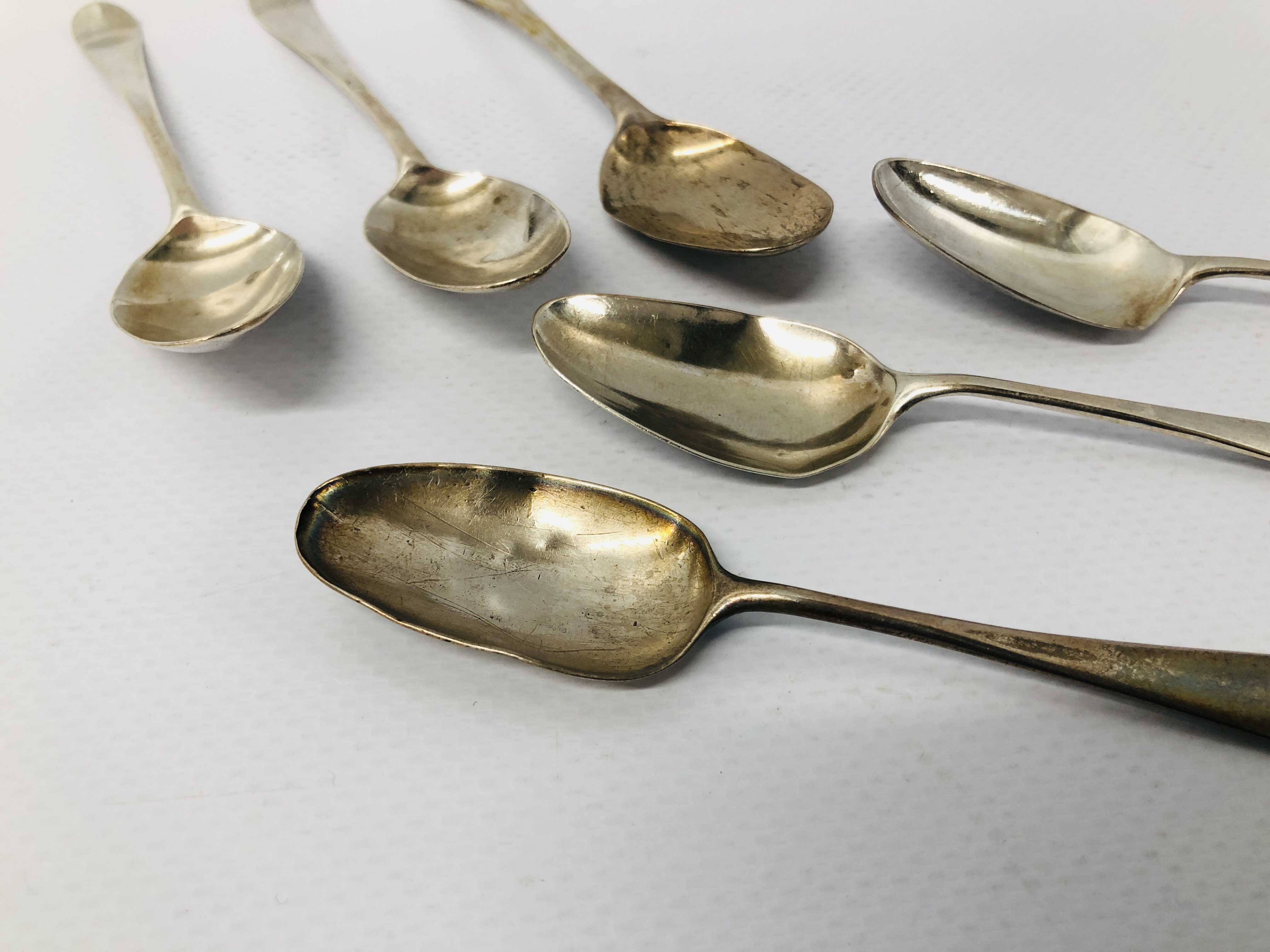 6 SILVER COFFEE SPOONS VARIOUS MAKERS AND DATES, - Image 2 of 11