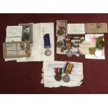 FAMILY MEDALS COMPRISING WW1 MERCANTILE MARINE AND BWM TO CHARLES S.