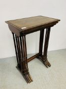 A NEST OF EARLY C19TH ROSEWOOD QUARTETS TABLES