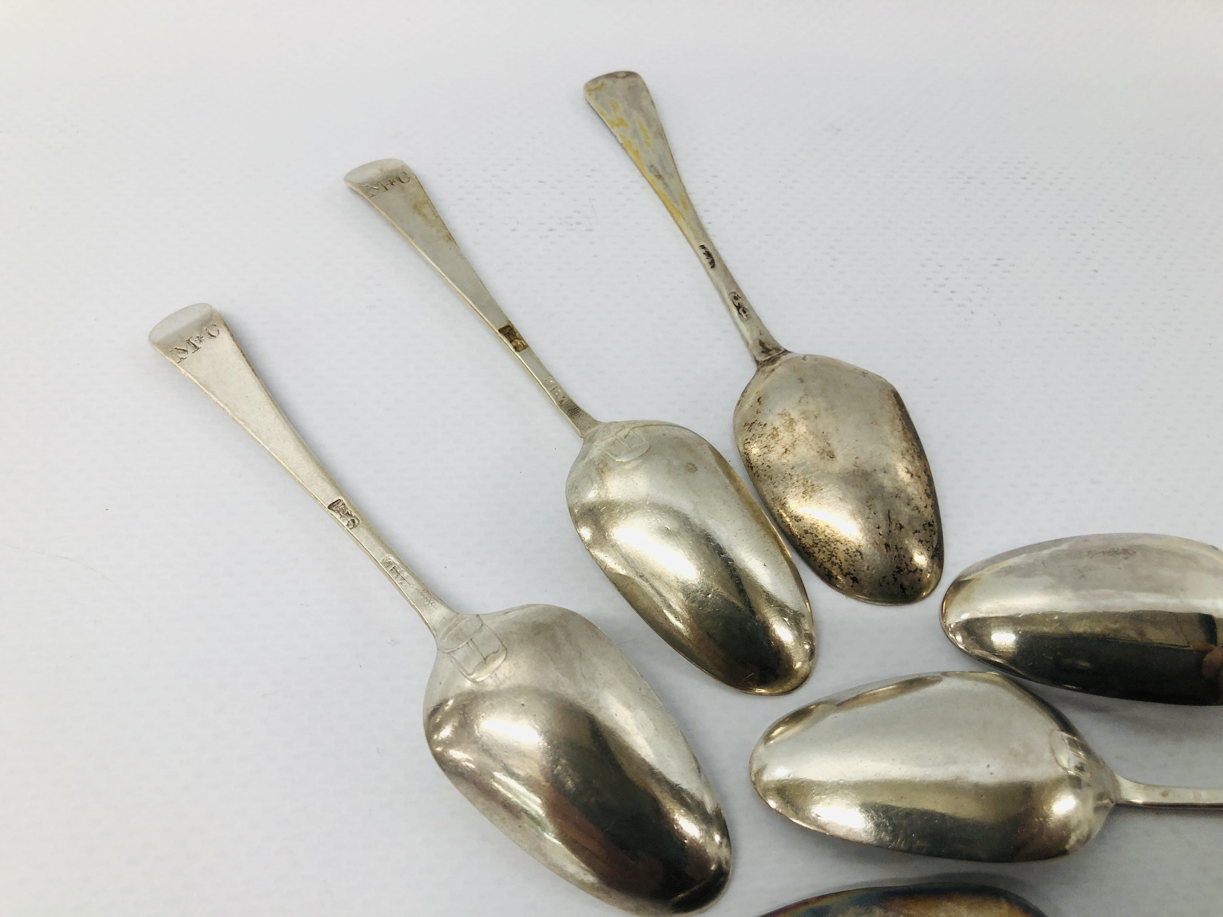 6 SILVER COFFEE SPOONS VARIOUS MAKERS AND DATES, - Image 9 of 11