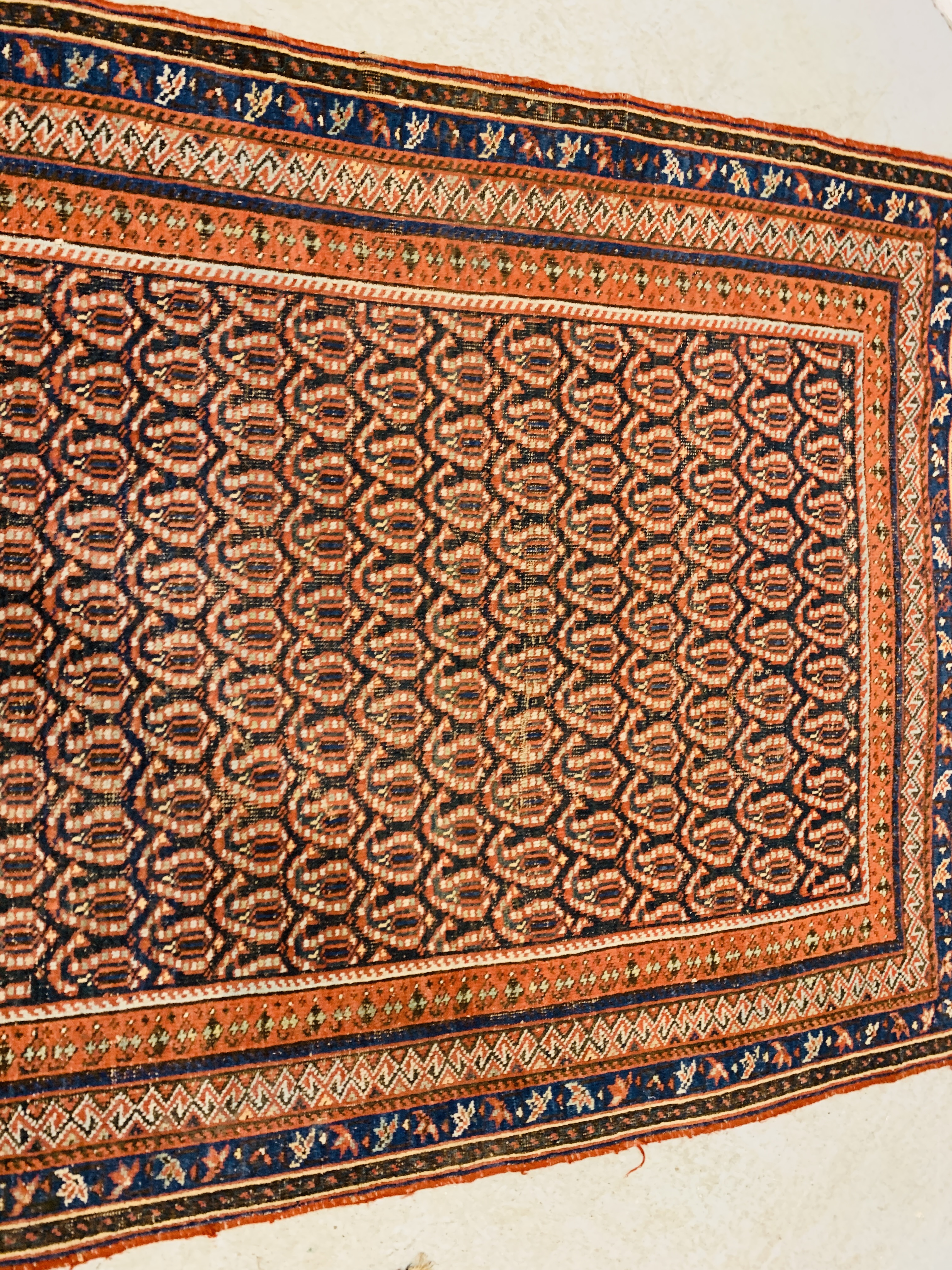 WEST PERSIAN RUG, POSSIBLY SENNEH, - Image 8 of 12