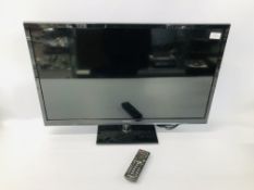 A PANASONIC 32" FLAT SCREEN TV COMPLETE WITH REMOTE - SOLD AS SEEN