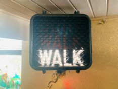 A WORKING "WALK / DON'T WALK" FLASHING SIGN - SOLD AS SEEN