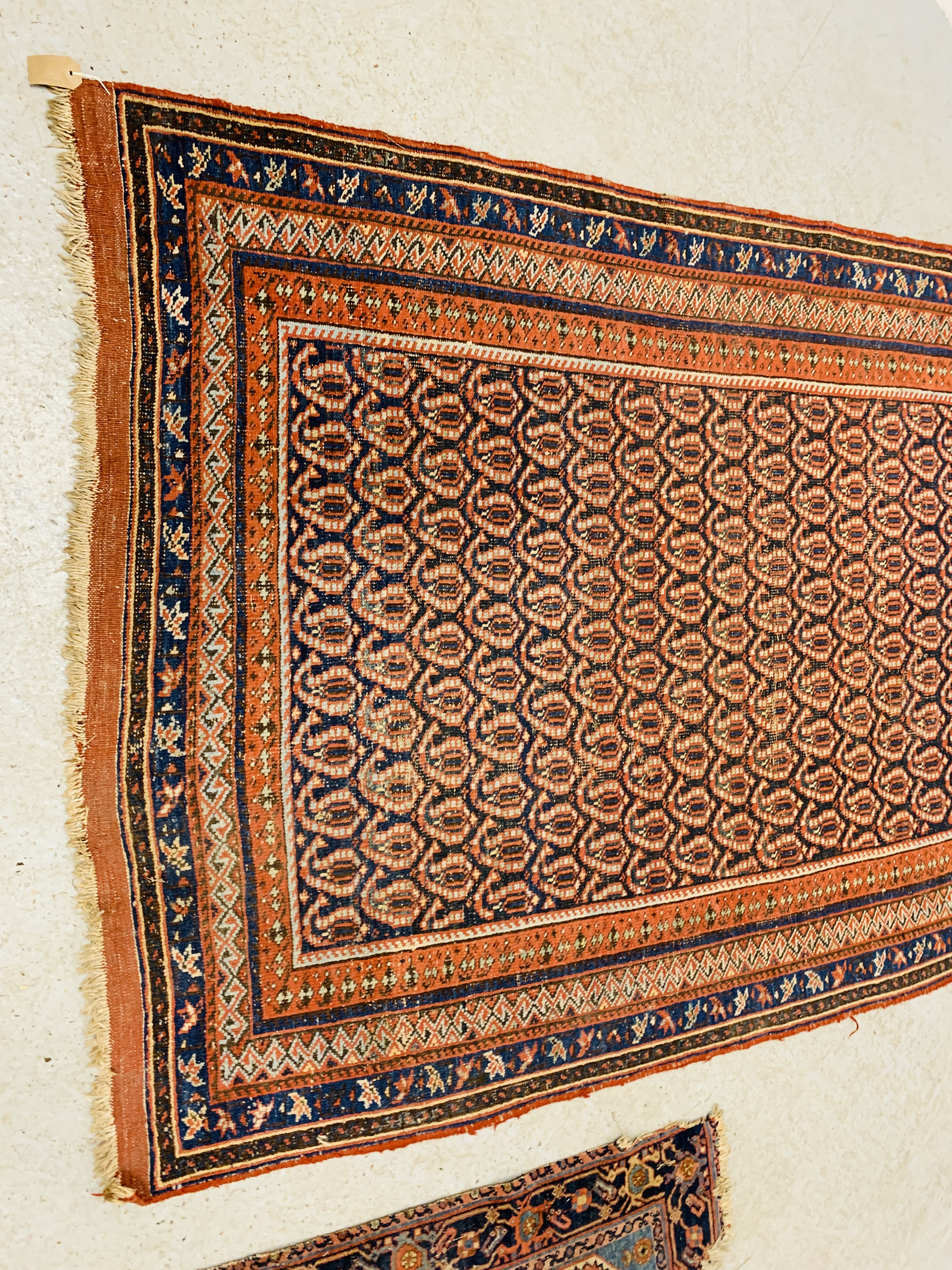 WEST PERSIAN RUG, POSSIBLY SENNEH, - Image 7 of 12