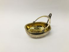 EARLY C19TH TEA STRAINER WITH MARKS F.D. AND M.K. 1830 - W 6CM.