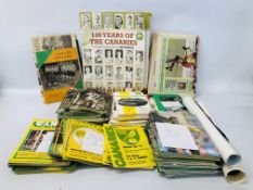 COLLECTION OF NORWICH CITY FOOTBALL PROGRAMMES