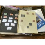 BOX ALL WORLD STAMPS ON LARGE QUANTITY OF LEAVES FROM MANY COLLECTIONS, COMMONWEALTH WITH MONTSERAT,