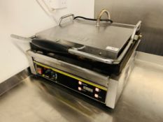 BUFFALO STAINLESS STEEL COMMERCIAL GRIDDLE - MODEL L518-B - SOLD AS SEEN