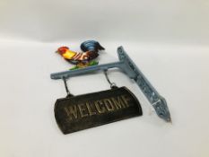 (R) COCKEREL WELCOME SIGN