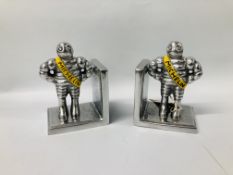 (R) MICHELIN POLISHED ALUMINIUM BOOKENDS