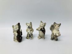 SET OF 4 BESWICK CAT ORCHESTRA FIGURES